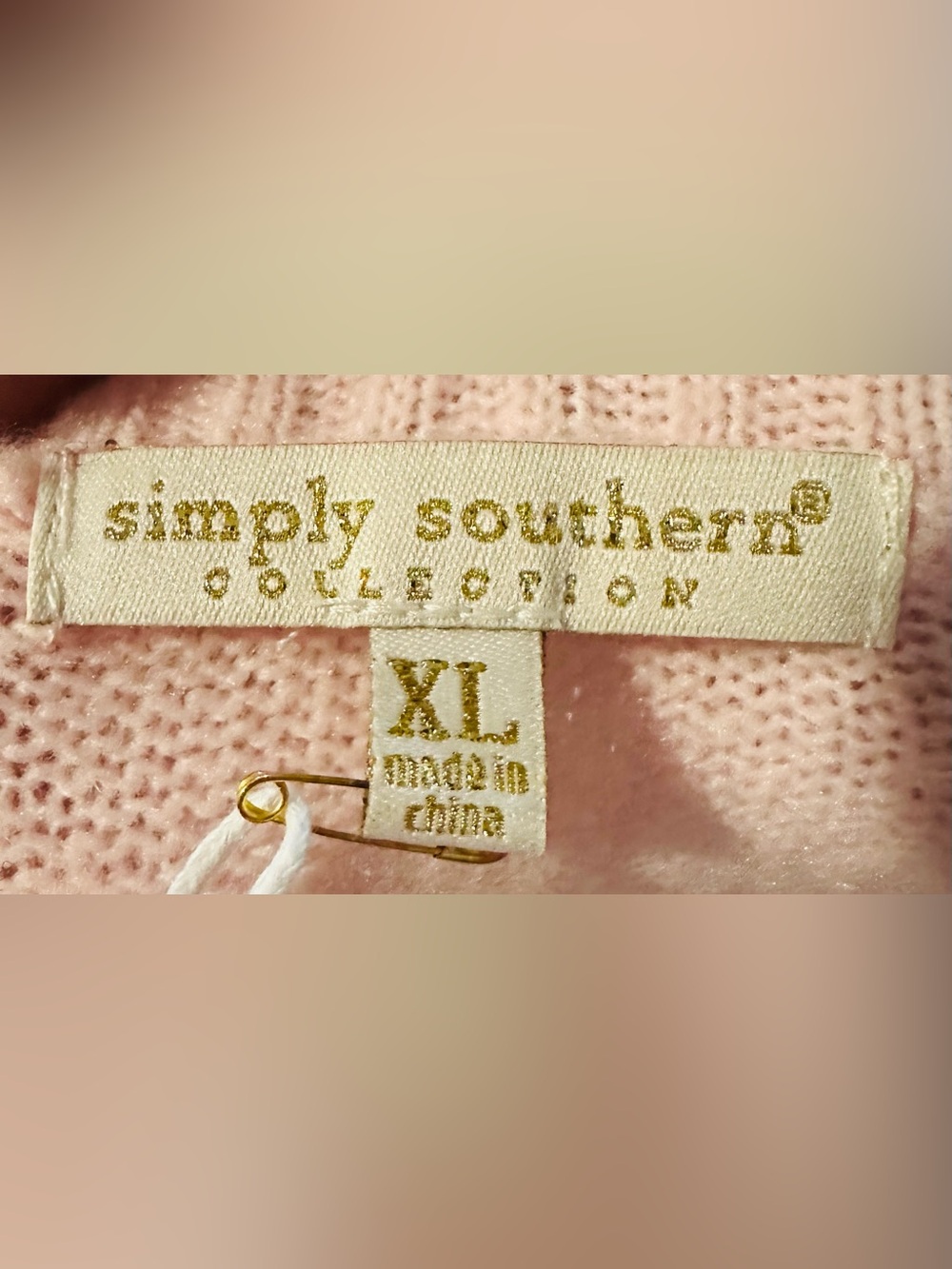 Simply Southern Pastel Pink Duck Sweater - Picture 3 of 3